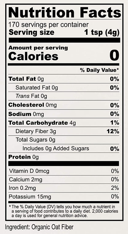 Fibra de Avena Orgánica 100%